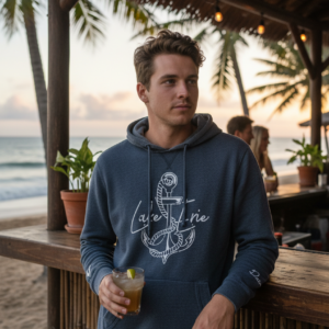 Lake Erie Anchor Vintage Hoodie