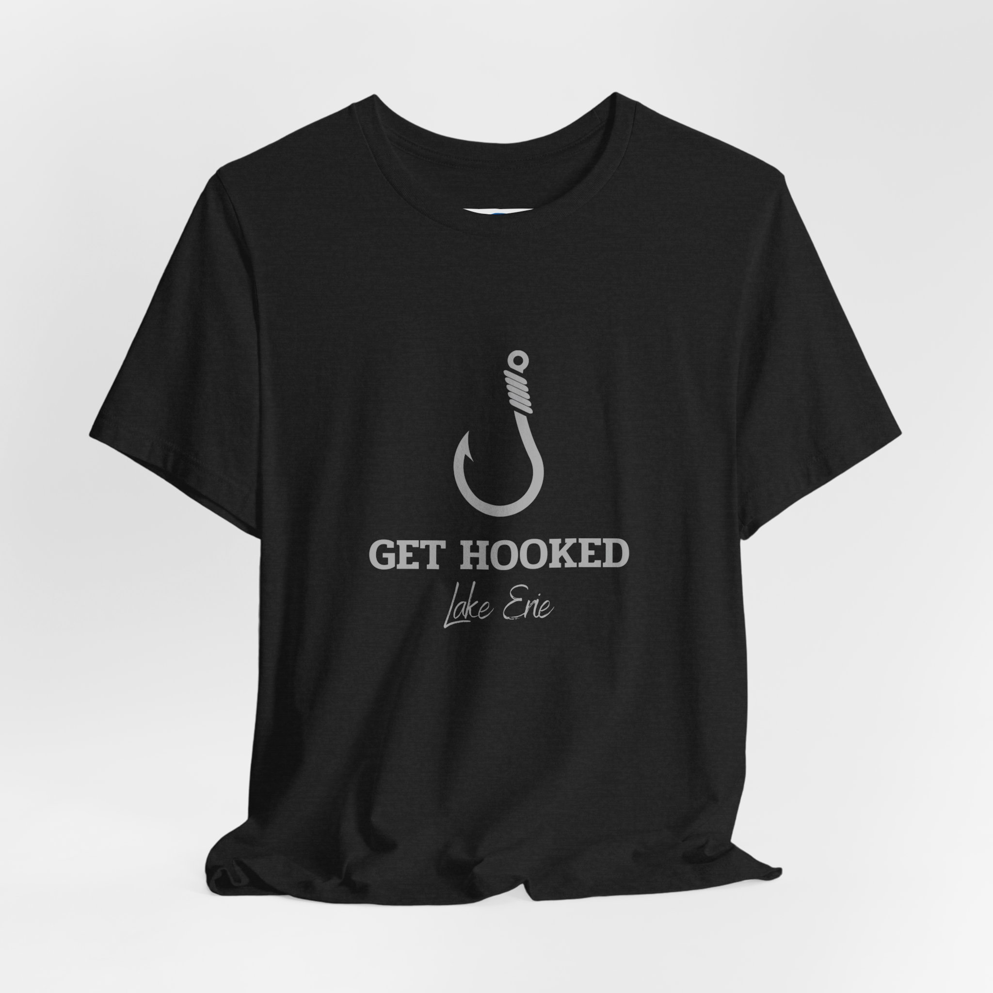 "Get Hooked" Lake Erie -Graphic Tee - Black 4 Get Hooked Lake Erie Tee in Black