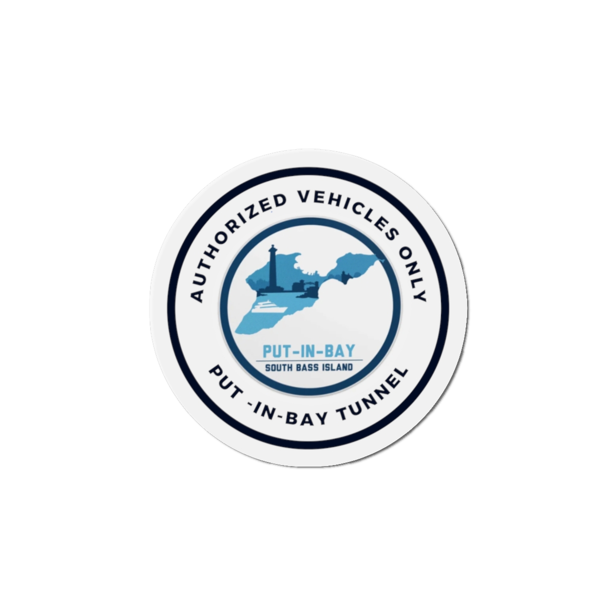 Put-in-Bay Tunnel "Authorized Vehicle Only" Pass Car Magnet 2 Put-in-Bay Tunnel Pass Car Magnet