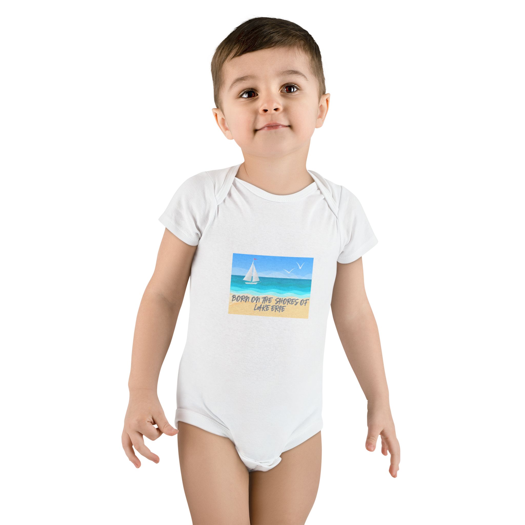 Born on the Shores of Lake Erie Baby Onesie 1 Born on the Shores Baby Onesie