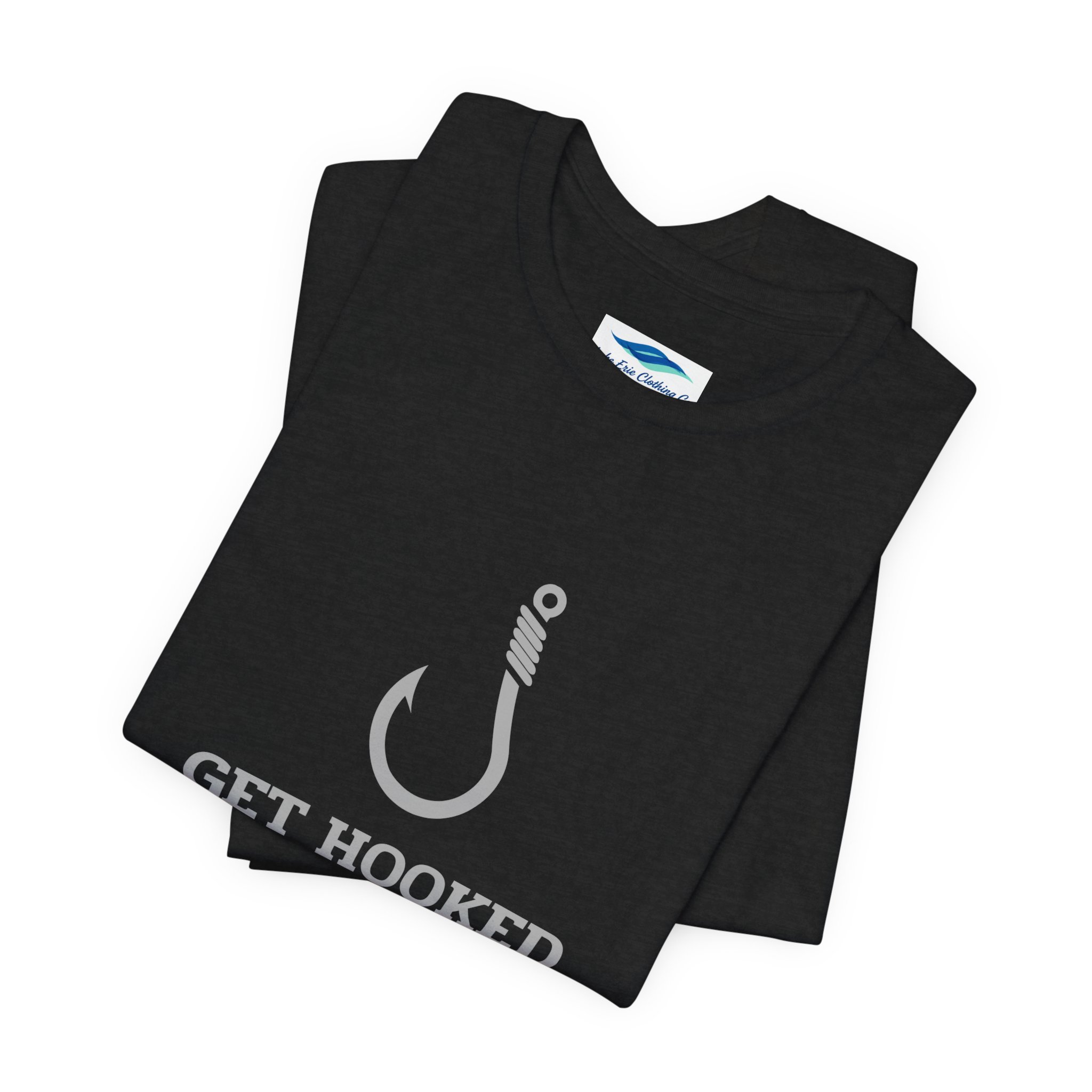 "Get Hooked" Lake Erie -Graphic Tee - Black 3 Get Hooked Lake Erie Tee in Black