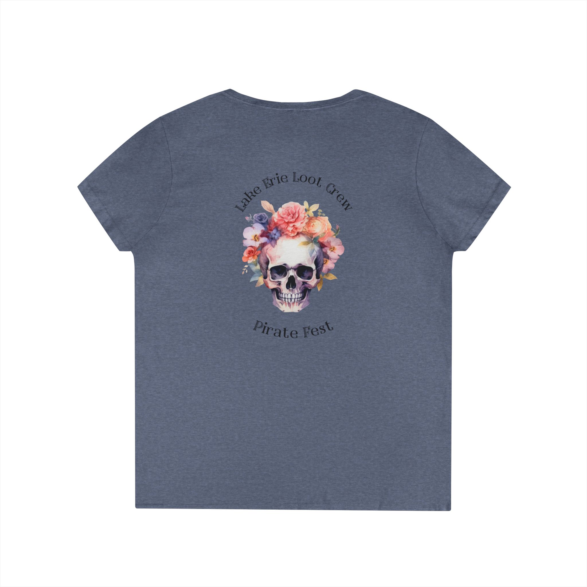 Lake Erie Loot Crew Pirate Fest V-Neck Tee 11 Loot Crew Pirate Fest V-Neck Tee