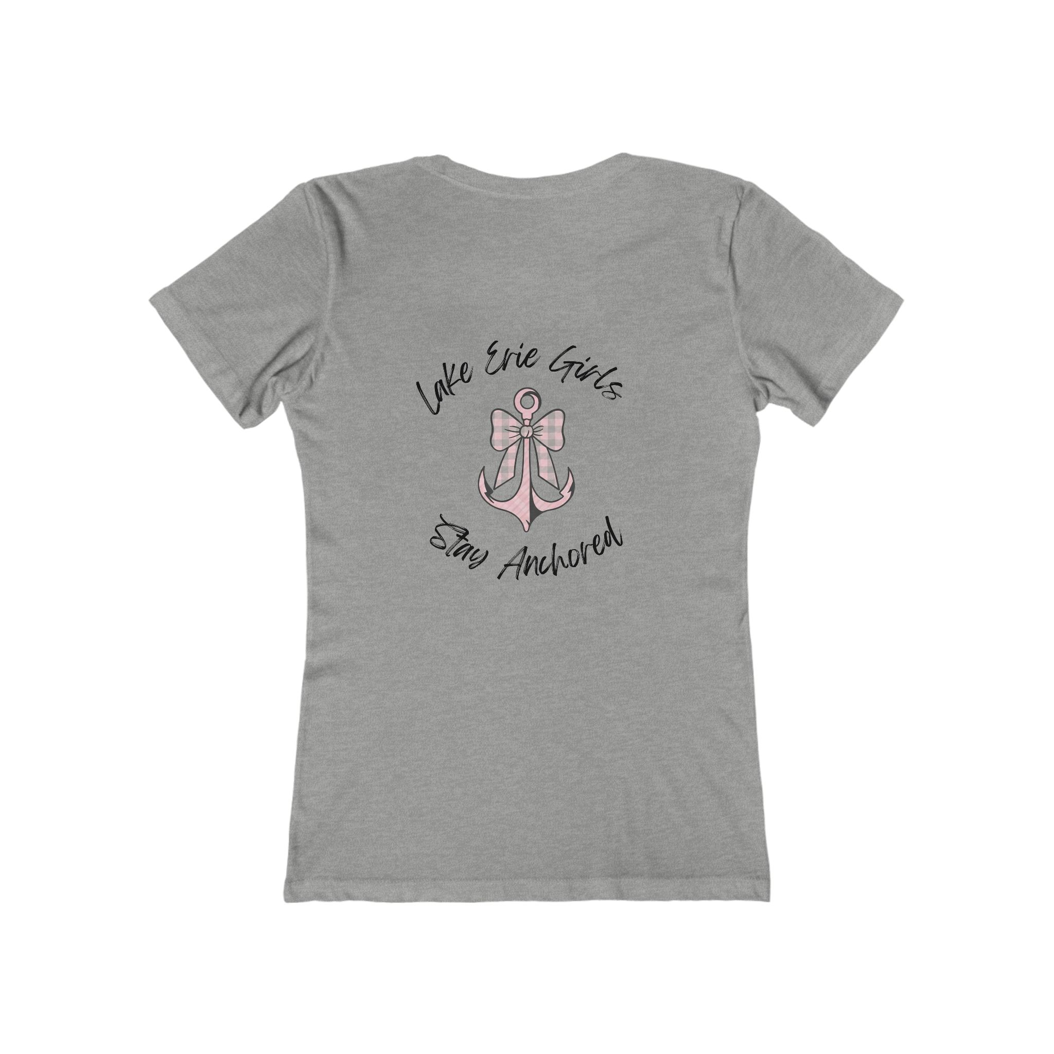 Lake Erie Girls Stay Anchored Bow & Anchor Fitted TeeBack Bay Edit 6 Lake Erie Girls Stay Anchored Tee