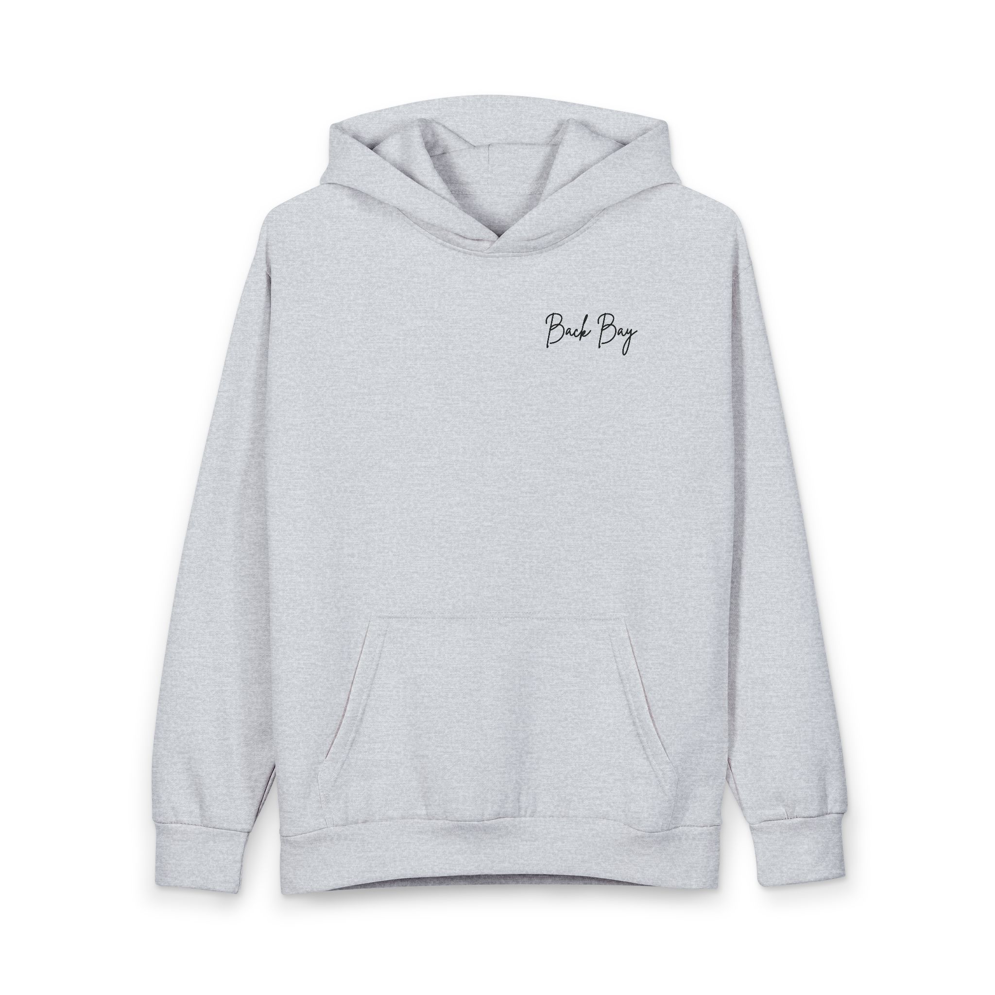Lake Erie Anchor Hoodie — "Back Bay" Script Chest 1 Lake Erie Anchor Hoodie, Back Bay Script