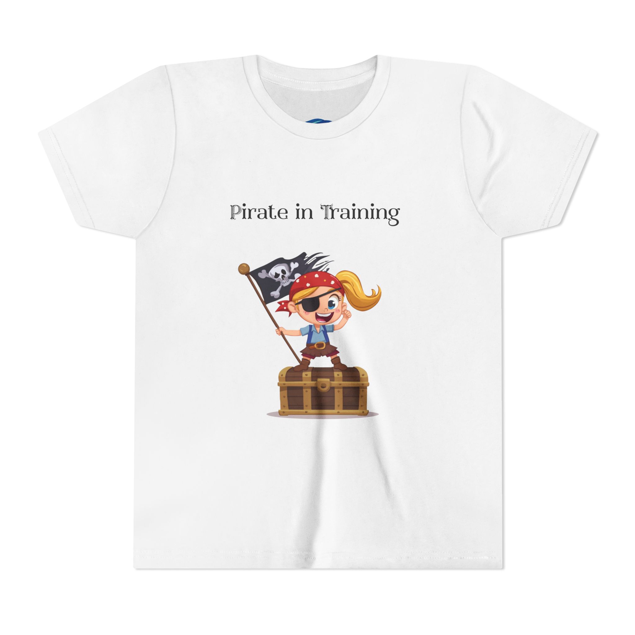 Youth Girl "Pirate in Training" Kids Pirate Graphic Shirt 1 Youth Girl Pirate in Training Tee