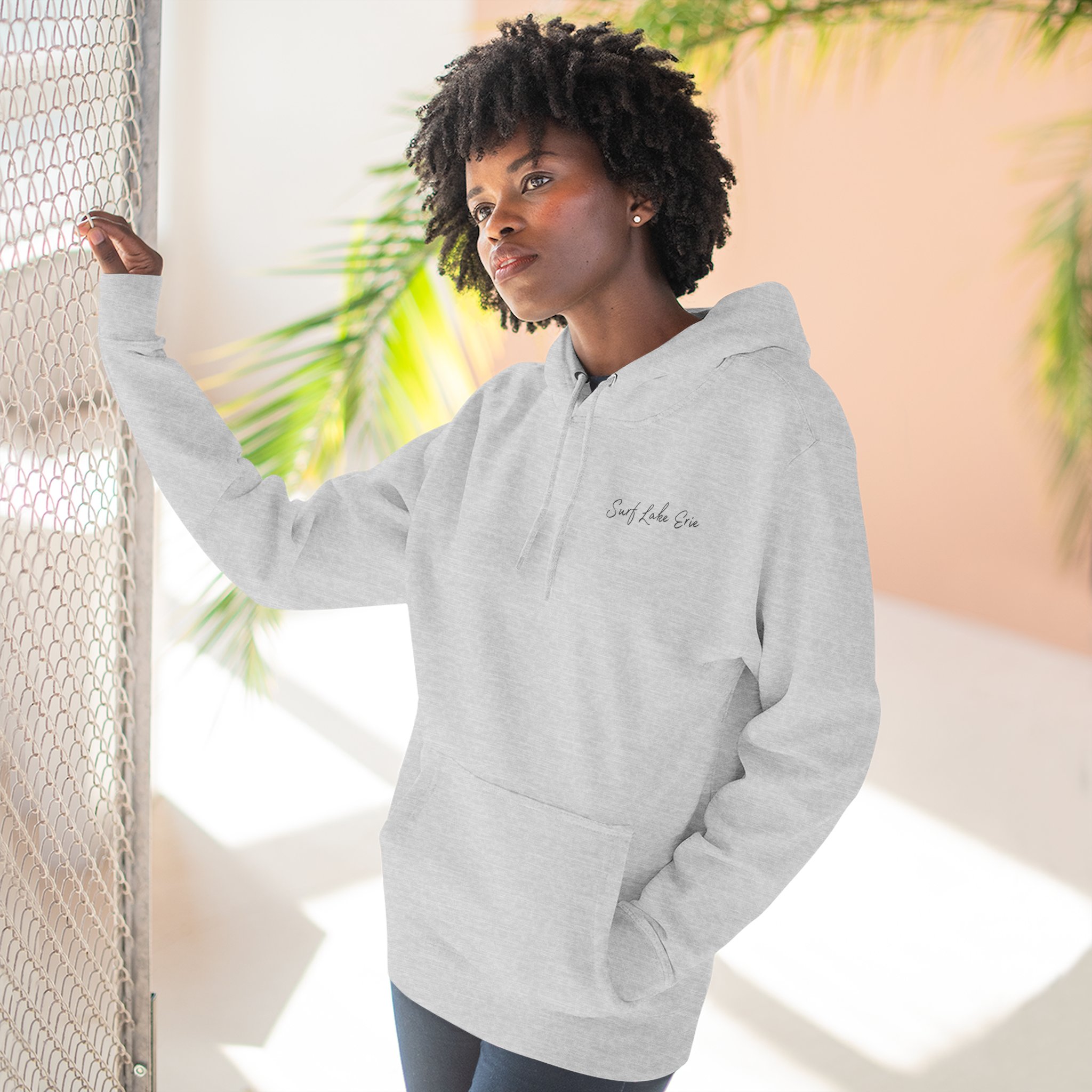 Surf With Passion-Lake Erie Surf Club Three-Panel Fleece Hoodie 7 Surf Club Three-Panel Fleece Hoodie