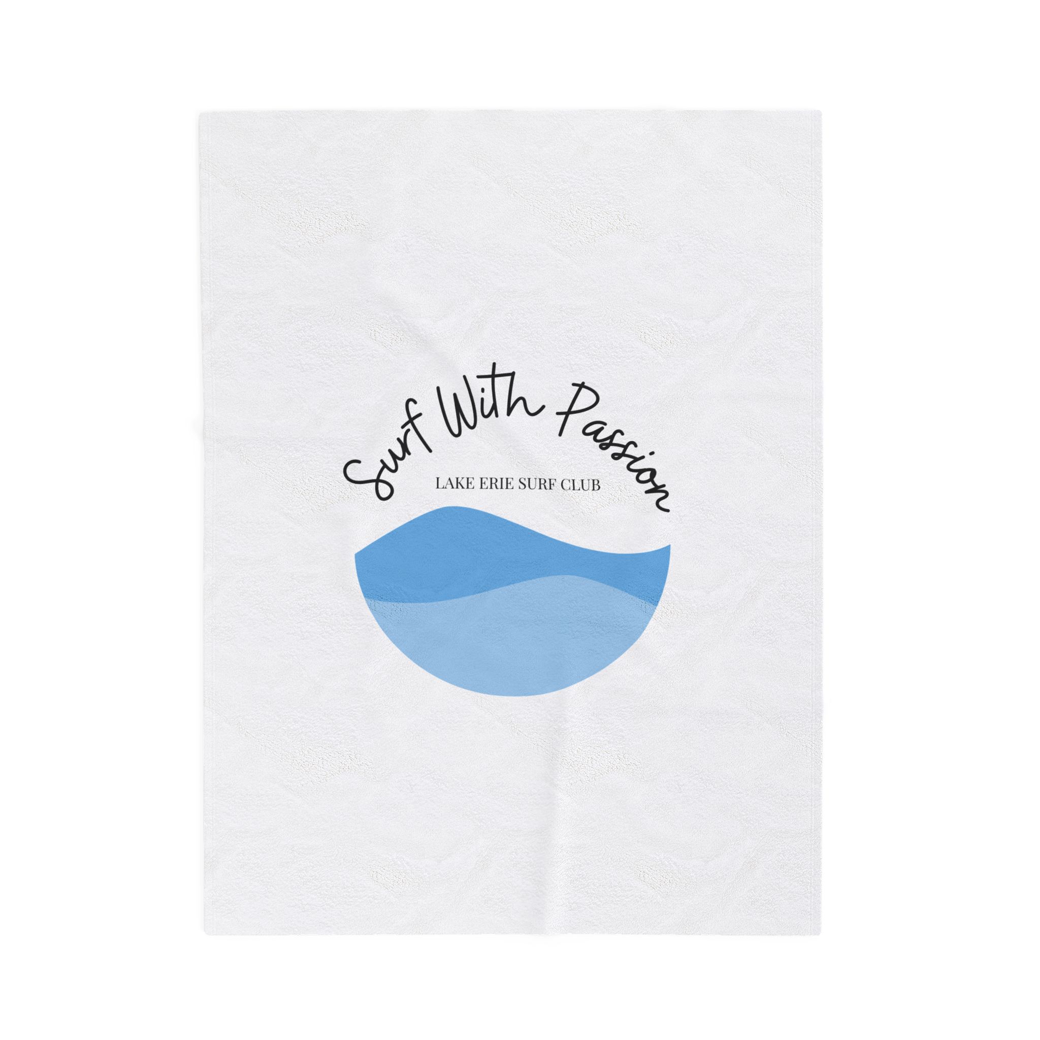 Surf With Passion Velveteen Plush Blanket - Lake Erie Surf Club 5 Lake Erie Surf Club Plush Blanket