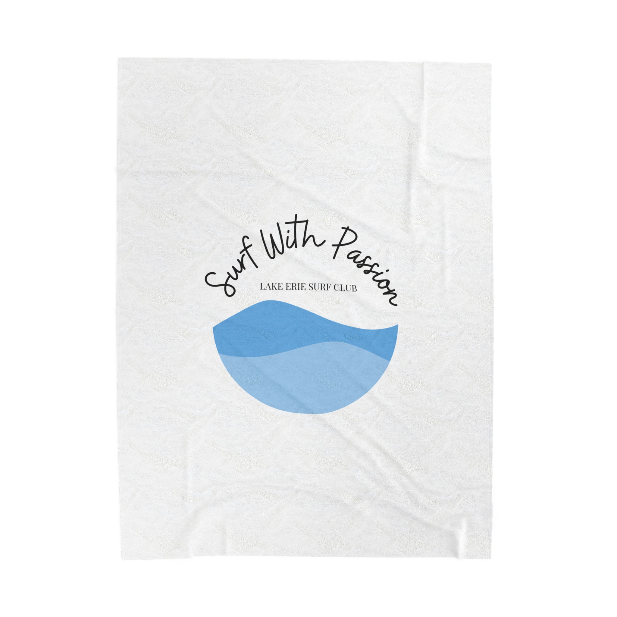 Surf With Passion Velveteen Plush Blanket - Lake Erie Surf Club 9 Lake Erie Surf Club Plush Blanket