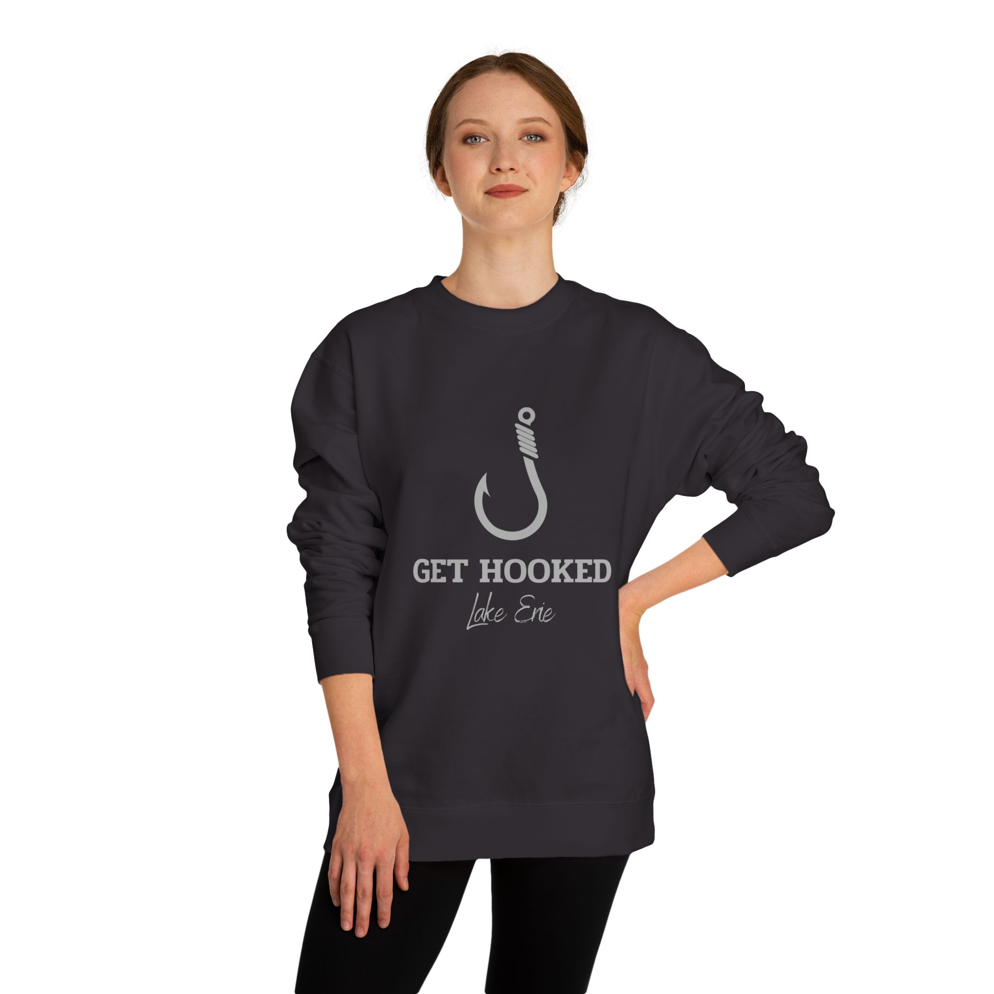 Get Hooked Lake Erie Sweatshirt — Fishing Graphic Crewneck 4 Get Hooked Lake Erie Crewneck
