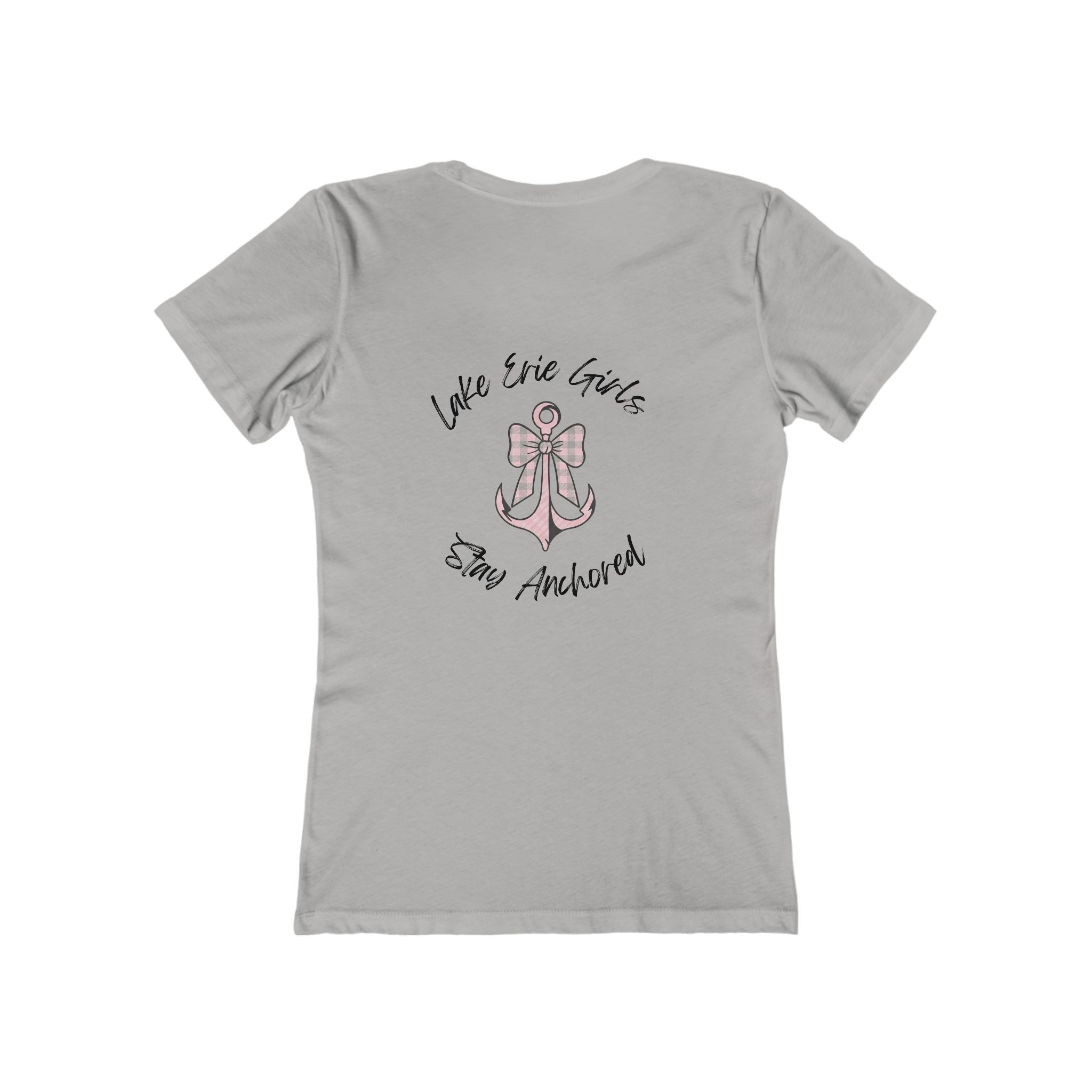 Lake Erie Girls Stay Anchored Bow & Anchor Fitted TeeBack Bay Edit 4 Lake Erie Girls Stay Anchored Tee