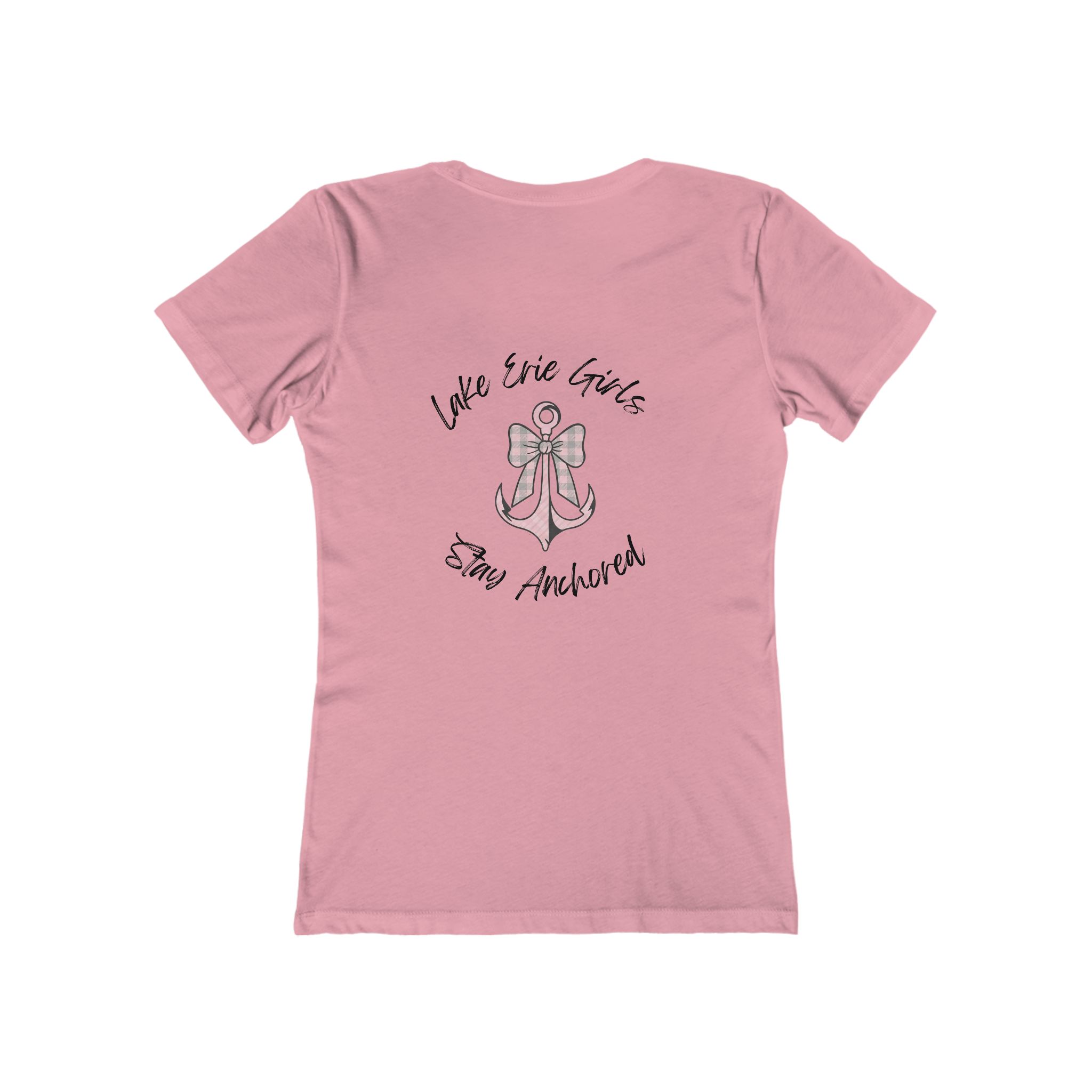 Lake Erie Girls Stay Anchored Bow & Anchor Fitted TeeBack Bay Edit 8 Lake Erie Girls Stay Anchored Tee