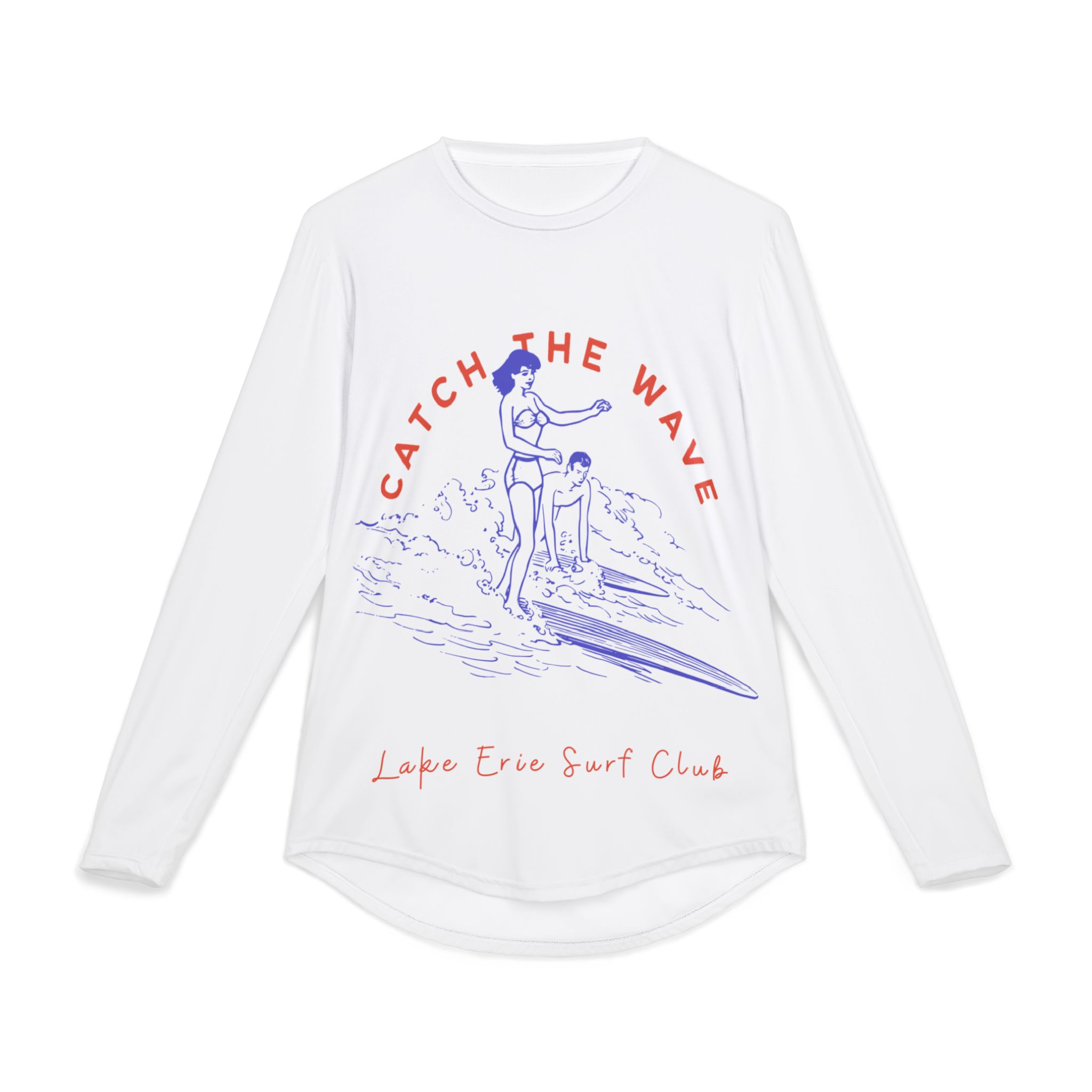 Catch the Wave - Rash Guard- UV Shirt — Lake Erie Surf Club 1 Catch the Wave Lake Erie Rash Guard