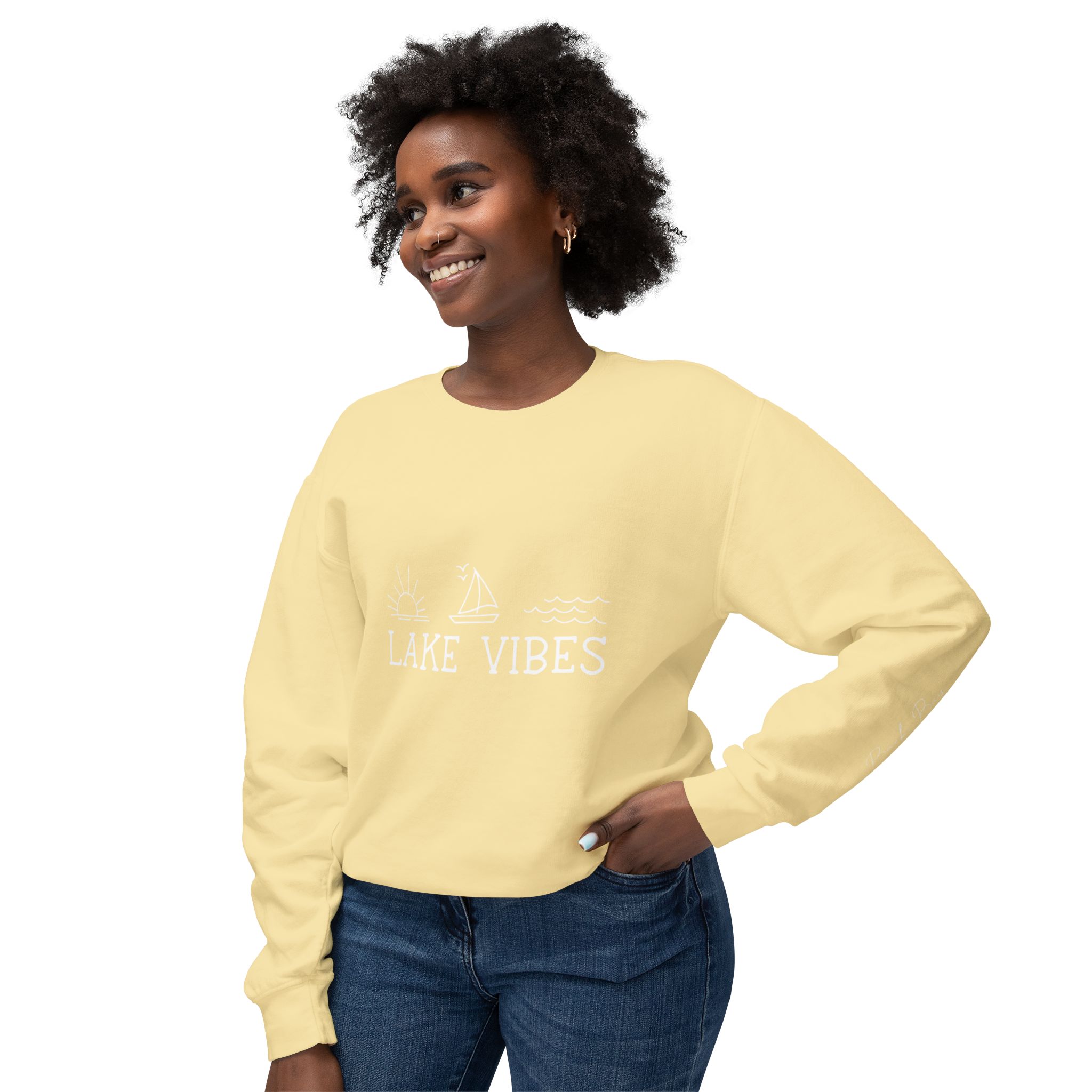 Lake Vibes Unisex Crewneck Sweatshirt – Signature Back Bay Edit 3 Lake Vibes Unisex Crewneck Sweatshirt – Signature Back Bay Edit - Image 3
